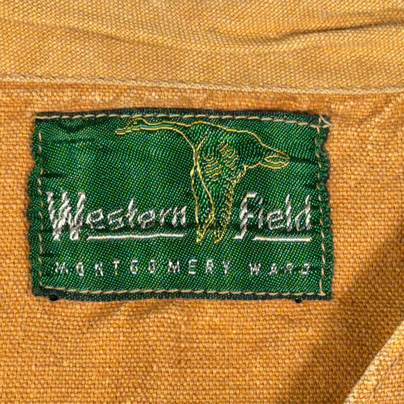 Vintage Montgomery Ward Hunting Vest Adult MEDIUM Brown Duck Canvas Heritage 50s - Picture 4 of 12